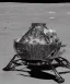 Placeholder: Crashed futuristic industrial space ship on the moon lunar surface