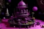 Placeholder: A dark magenta space station in a galaxy made out of toys designed in African pottery painted by Caspar David Friedrich