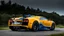 Placeholder: Bugatti BMW rear view fast on road