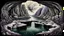 Placeholder: painted inner world with uncontrolled mind and neurodivergens soul, floating rocks over surreal cracked weird landscape . between two dark door one stone bridge over black river, . deep dark purple, gray, black, white, brown, malachit, cream color. Whimsical strange style of Chagall, of Quentin Blake, andYoshitaka Amano of Anton Semenov. No people in picture, weird absurd beauty nightmare, black shadow, in background neuronic network, surreal vibe,