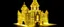 Placeholder: A light yellow glowing light casino themed castle designed in ancient Roman mosaics painted by MC Escher