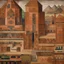 Placeholder: A brown underground mining factory designed in Mayan architecture painted by Paul Klee