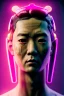 Placeholder: portrait, Asian cyborg woman, samurai warrior :: symmetry photography, cyberpunk style, pink hair, wires conveying, perfect eyes, samurai helmet, tiger mask, black samurai army, katana, japanese traditional ornaments, pink, white, black, glow eyes, cinematic, Ultra realistic, dark scene, soft color, highly detailed, unreal engine 5, RTX, ultra detail, 3d, finely drawn, high definition.