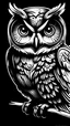 Placeholder: drawing owl in dark graffity style