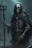 Placeholder: A necromancer with a spear in his chest