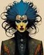 Placeholder: Jean- Giraud Moebius, Max Ernst, and Ravi Zupa, surrealistic Vogue style fashion, ink oil portrait illustration, (full body, close up, shot:1.6), avant garde haute couture, goth vampire girl with highly defined hair and facial features, black mascara, broad brushstrokes, energetic, highly detailed, boldly inked, vivid chromatic color, ethereal, otherworldly