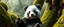 Placeholder: the high speed magical face of a fluffy panda yoga with charm in web from mossy tower, master oil painting by Rembrandt and Escher, in his moss covered space ship , brightened edges to give a sense of depth, motion blur