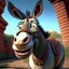 Placeholder: Cartoon of a full-bodied donkey 4k