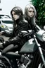 Placeholder: 2 girl with motorcycle