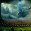 Placeholder: Epic massive Drawing the hobbit battle of the five armies estilo Van Gogh 4k