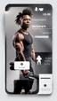 Placeholder: gym profile card and picture of person