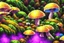 Placeholder: Fungi Forest: Bizarre fungi radioactive forest, hallucinogenic, surreal landscape, captivating flora and fauna, hazardous conditions, intricate details, vibrant colors,