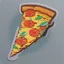 Placeholder: pizza slice, sticker, caricature