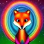 Placeholder: A magical spiritual rainbow fox