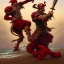 Placeholder: A mighty pirate warrior in dark red armor, throwing a football, beach background, style by peter mohrbacher, donato giancola, joseph christian leyendecker, wlop, boris vallejo