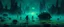 Placeholder: Vast flooded alien city with frog humanoids rising from glowing water, algae-covered ruins, bioluminescent fog, ancient machinery half submerged, wet reflective surfaces, melancholy sci-fi fantasy poster, airbrushed style, deep blue and green tones