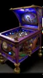 Placeholder: A purple pinball themed carnival painted by Leonardo da Vinci