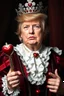 Placeholder: donald trump as the queen of hearts from alice in wonderland