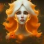 Placeholder: fantasy setting, woman, orange and white hair, wavy hair, freckles, ranger, more orange hair, more white hair