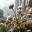 Placeholder: photographic image by Andy Keogh, strange imaginary plant with beautiful intricate details and fluffy blossoms in an imaginary planet far away, hyperdetailed, rendered using Octane