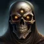 Placeholder: fantasy art, sorcerer, noble, skull mask with one open eye