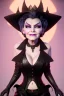 Placeholder: Mae West as evil queen in black leather, leather, busty, cleavage, angry, stern look. character design by cory loftis, fenghua zhong, ryohei hase, ismail inceoglu and ruan jia. unreal engine 5, artistic lighting, highly detailed, photorealistic, fantasy