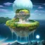 Placeholder: floating islands with waterfalls connecting each other whimsical surrealism, based on child's drawing, lsd trip, dream recording, deep - space imaging fantastical setting isometric view octane render, art by salvador dali, greg rutkowski studio ghibli