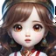 Placeholder: close-up headshot of a 4-year-old girl with long brown hair, (vibrant red eyes), cute, intricately detailed, masterpiece, anime chibi doll, 4k, kawaii