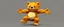 Placeholder: high poly teddy bear fighter with outstretched arms