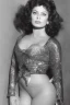 Placeholder: Sophia Loren dressed in shiny black leather, realistic, fantasy, black and white, classic hollywood style, low key