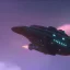 Placeholder: Sci-Fi Spaceship Flying through a galaxy