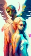 Placeholder: A angel couple more detail more colorful fix the mistakes included body change the clothes
