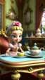 Placeholder: Princess Penelope's desire to host a magical tea party, cartoon,3D