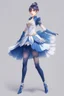 Placeholder: ballerina outfit, blue tones in the style of genshin impact