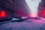 Placeholder: Michigan , streets of detroit, slums, snow, winter , run down, residental homes , night time, destroyed buildings , unity, scriptable render pipeline , red tone , volumetric , blue emission , faded fog , lighting.