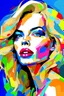 Placeholder: create an abstract picture of life narratives of a model who is blonde age 28 attractive