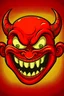 Placeholder: Generate a little funny devil face using old school cartoon art