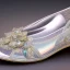 Placeholder: photorealistic crystal glass slipper, a hyerrealistic transparent body, crystal, shells, pastel colours flowers and leaves transparent, professional light, rococo, Artstation, intricate detail realism hdr, intricate detailed 8 k, with ornate jewelled, intricate detailed 4 k