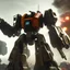 Placeholder: MechWarrior in Attacked by others MechWarrior, holding a gun,BK complex detail, cinema, reality, detail, octane rendering, stoic cinematic 4k epic detailed photograph shot on kodak detailed bokeh cinematic hbo dark moody 8k, 85mm f/16 by leica and Lospronkos