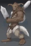 Placeholder: Dnd a bugbear with white fur and a blue nose