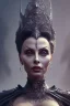 Placeholder: Sophia Loren as evil queen in black leather, cleavage, dominatrix, angry, stern look. character design by cory loftis, fenghua zhong, ryohei hase, ismail inceoglu and ruan jia. unreal engine 5, artistic lighting, highly detailed, photorealistic, fantasy