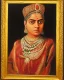 Placeholder: portrait of an Indian queen in van gouge style, detailed, oil painintg