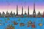 Placeholder: pixel art paris skyline