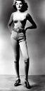 Placeholder: Ziegfeld Girl on jeans walking