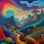 Placeholder: A painting of a trippy landscape
