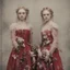 Placeholder: Elle fanning and dakota fanning as flowers, red, 1890
