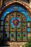 Placeholder: خانه ایرانی قدیمی پنجره گل رنگی