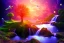 Placeholder: island waterfall bubble spring dragonfly sunset rainbow old tree