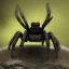 Placeholder: This spider is the size of a small horse, with eight long, slender legs tipped with sharp, venomous claws. Its body is covered in shimmering black fur, and its eyes glow a bright, otherworldly green. It has a pair of venomous fangs that can be extended from its mouth, and it can spin webs of magical energy to ensnare its prey. This spider is intelligent and cunning, and it is feared by all who encounter it in the realm of fantasy.