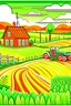 Placeholder: hand painted modern farming cartoon poster